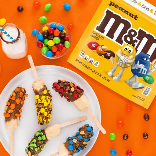 M&Ms Bonbons au chocolat au lait et aux cacahuètes, format familial, sac refermable de 512,5 g