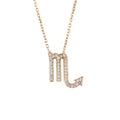 Collier Pendentif Signe Astrologique Scorpion Plaqué Or Rose