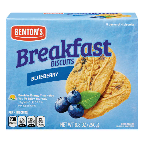 Biscuits Petit-Déjeuner Benton's aux Myrtilles, 249 g