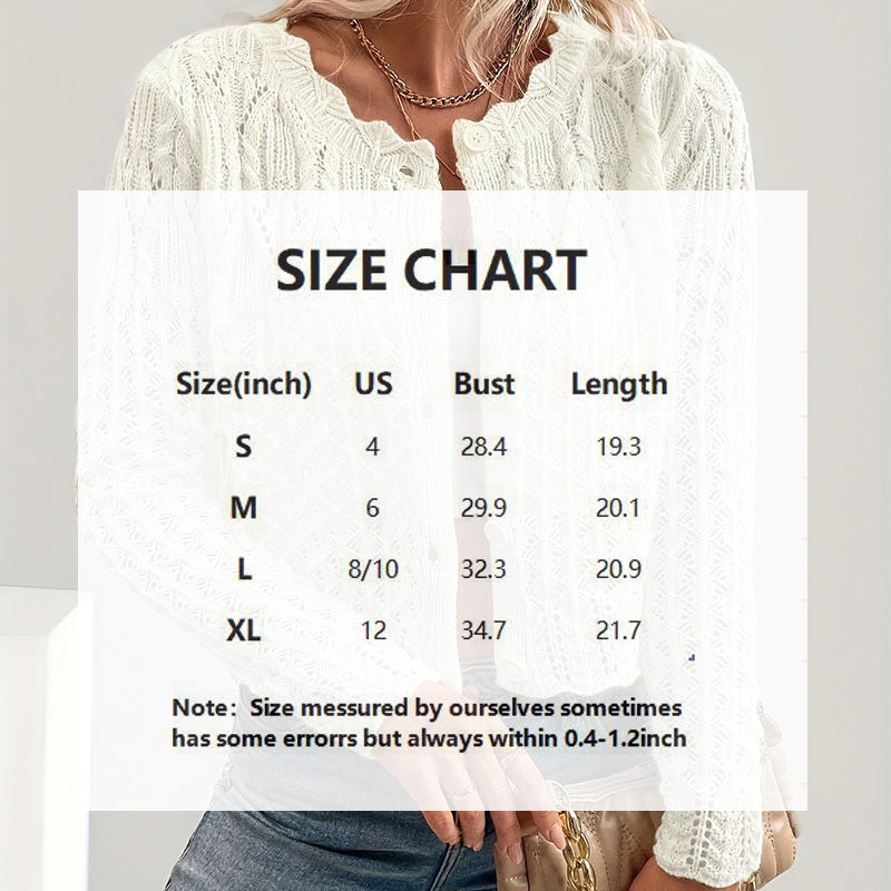 Cardigan élégant uni à col rond pour femme