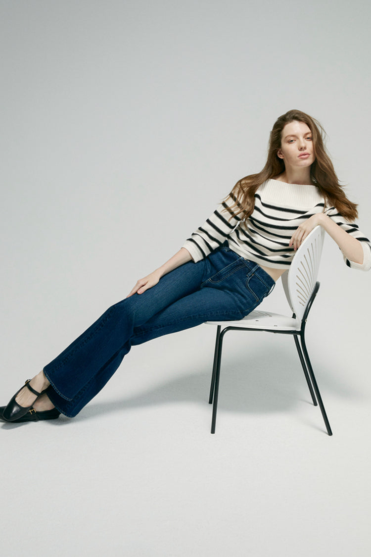 Jean Bootcut Taille Haute Barbara HJ004