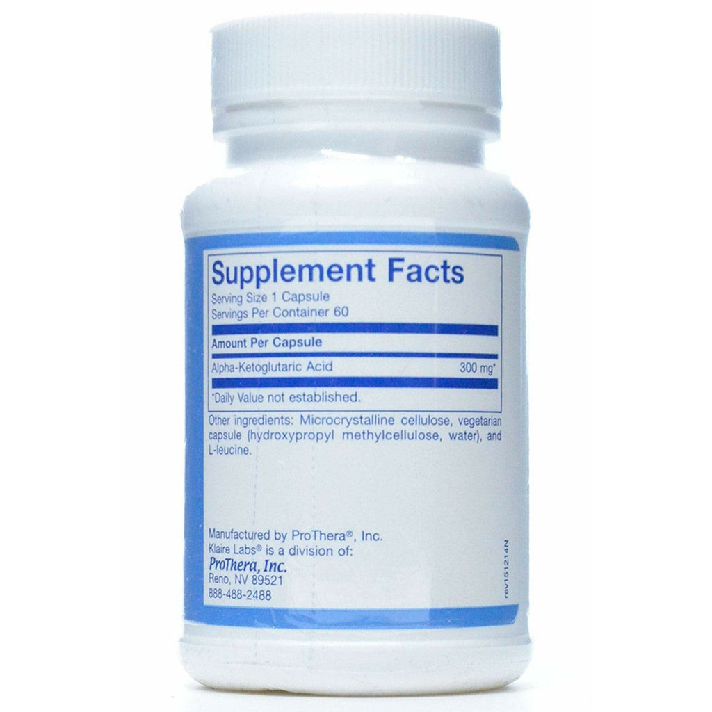 Klaire Labs Acide alpha-cétoglutarique 300 mg 60 Vcaps