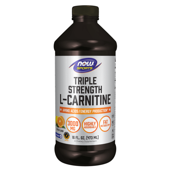 Now Sports L-Carnitine Triple Force Liquide 3000 mg 473 ml - 0064