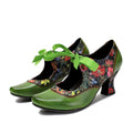 Escarpins Femme Mary Jane Chaussures Faites Main Chaussures Vintage Fête Extérieur Quotidien Talons Élégants Bohème
