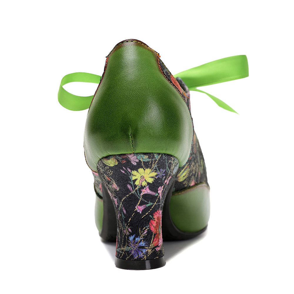 Escarpins Femme Mary Jane Chaussures Faites Main Chaussures Vintage Fête Extérieur Quotidien Talons Élégants Bohème