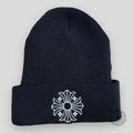 Bonnet en laine Chrome Hearts noir et blanc