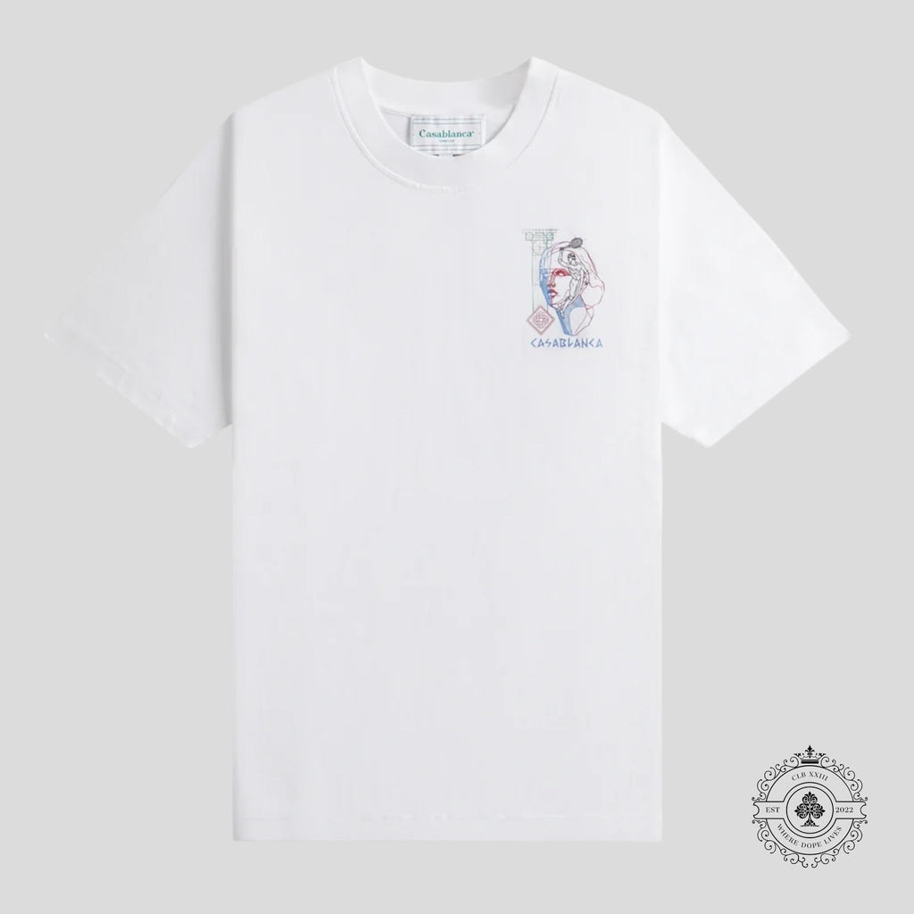 T-shirt imprimé Casablanca Drawing Lab blanc