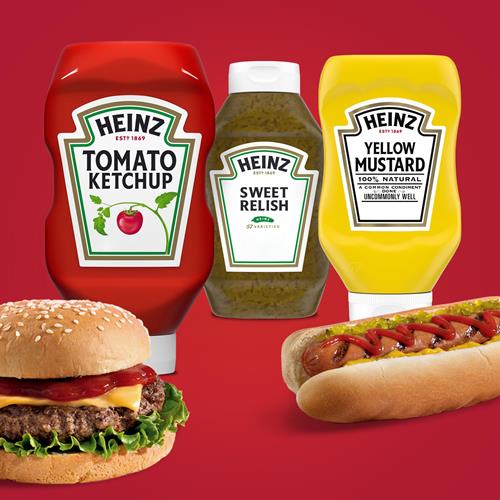 Heinz Ketchup Tomate, Relish Sucrée et Moutarde Jaune, Pack Grillade, Lot de 3