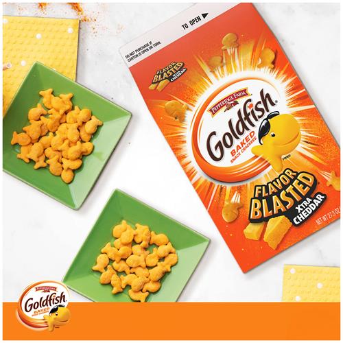 Biscuits salés Goldfish Flavor Blasted Xtra Cheddar, boîte de 774 g