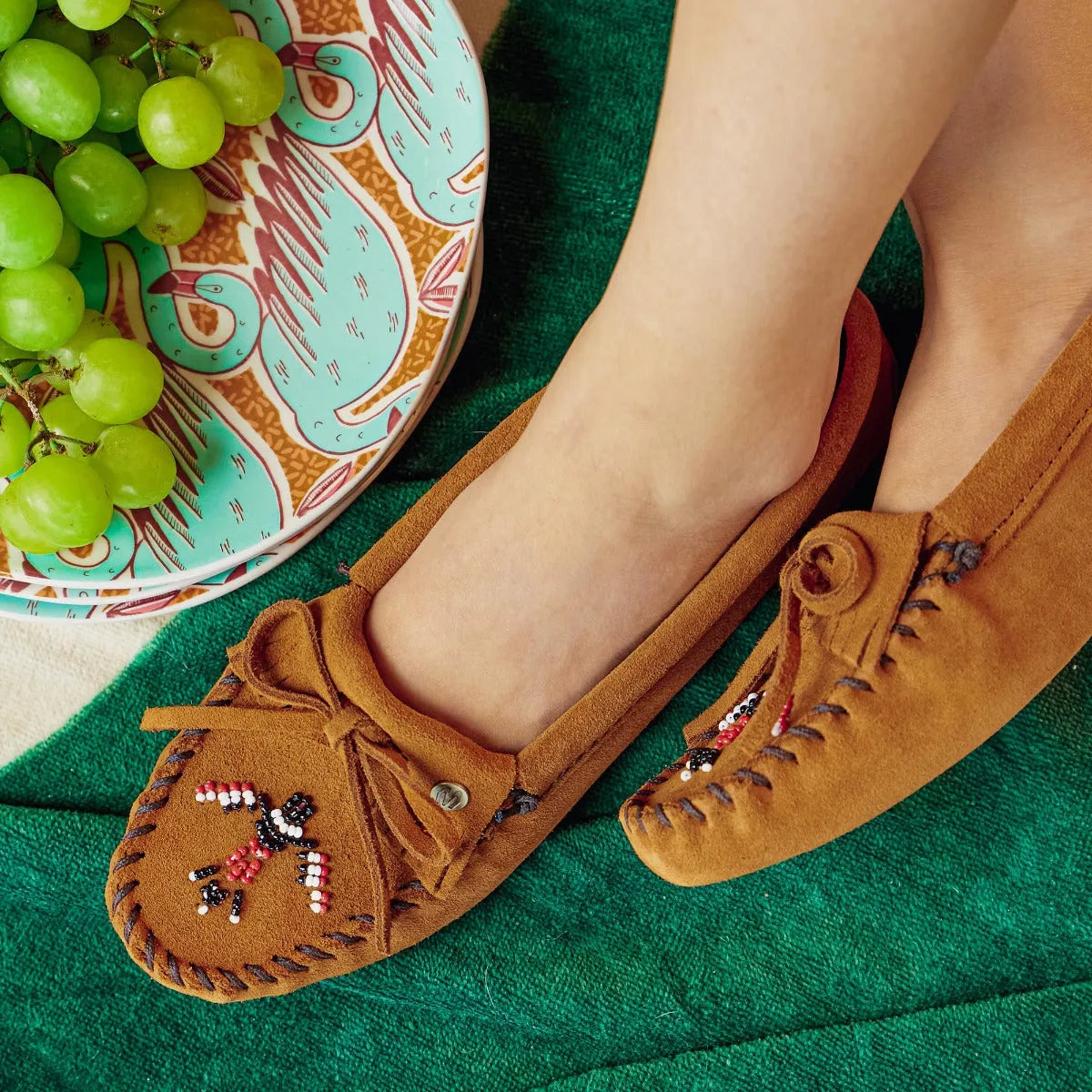 Minnetonka Thunderbird Animikii Softsole Suede - Mocassins Femme