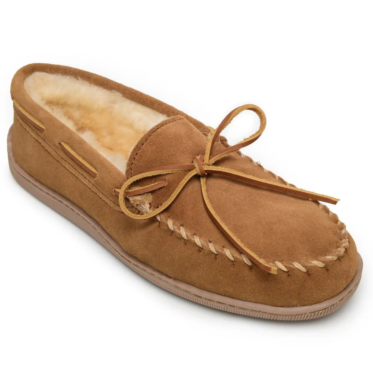 Minnetonka Sheepskin Hardsole Moc - Pantoufles pour homme