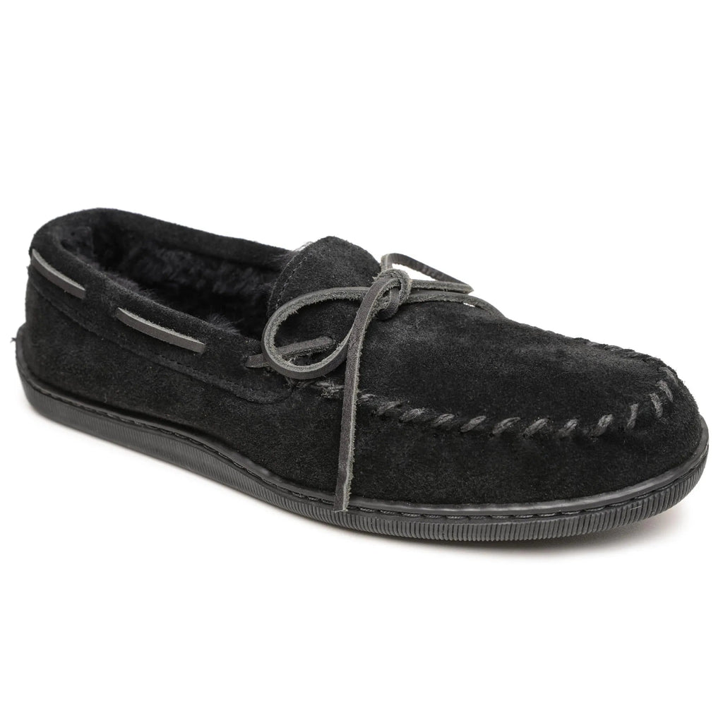 Minnetonka Sheepskin Hardsole Moc - Pantoufles pour homme