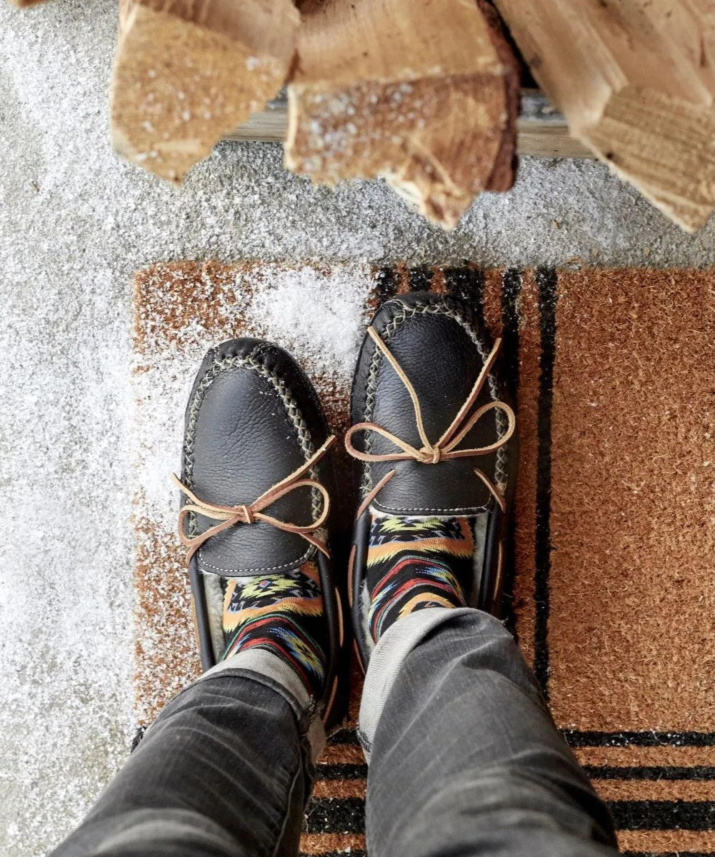 Chaussons Minnetonka en peau de mouton d'élan - Chaussons pour homme