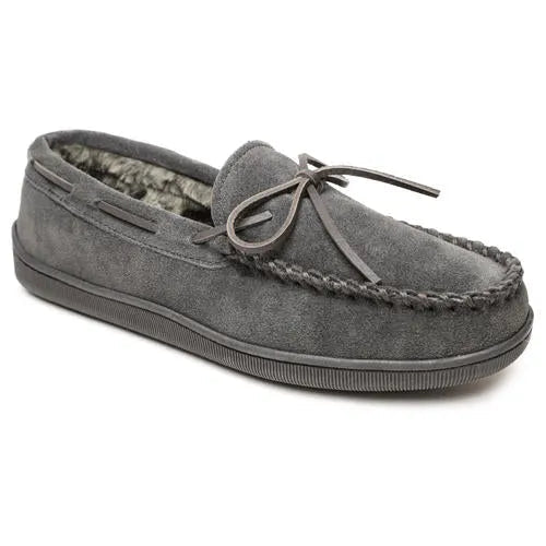 Chausson Minnetonka en suède à semelle rigide doublé polaire pour homme
