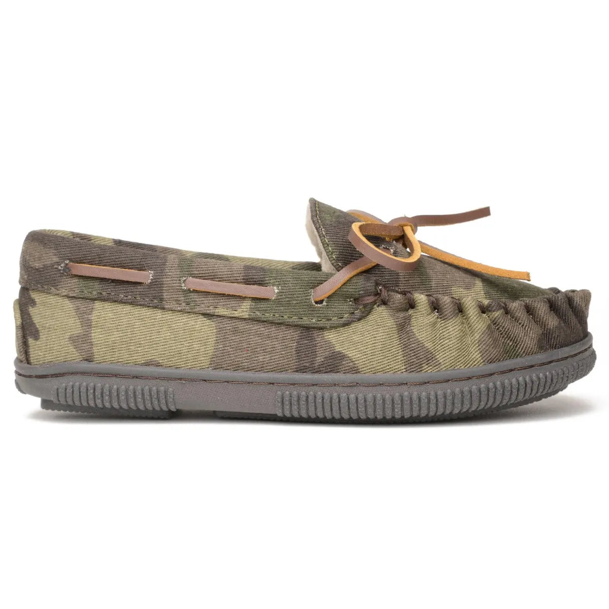 Chausson pour enfant Minnetonka Pile Lined Hardsole Canvas (Camouflage)
