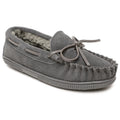 Minnetonka Pile Lined Hardsole Suede (Charbon) - Pantoufle pour enfant