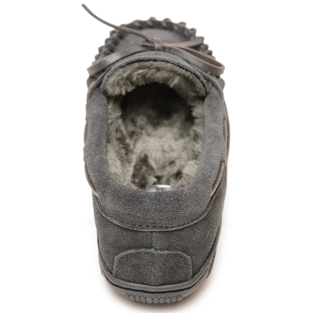 Minnetonka Pile Lined Hardsole Suede (Charbon) - Pantoufle pour enfant