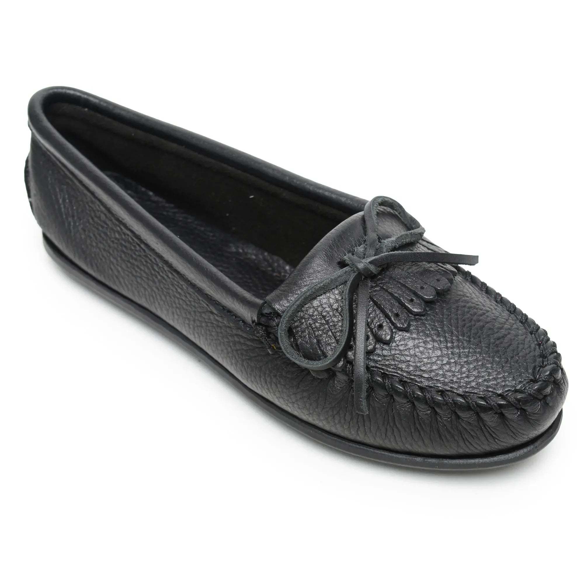 Minnetonka Deerskin Kilty Hardsole - Mocassin Femme