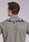 Roper 2475 Solid (Gris) - Chemise Western Homme