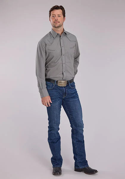 Roper 2475 Solid (Gris) - Chemise Western Homme