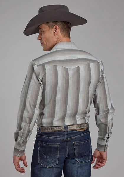 Chemise Western Homme Roper 2114 Multi-Rayures (Grise)