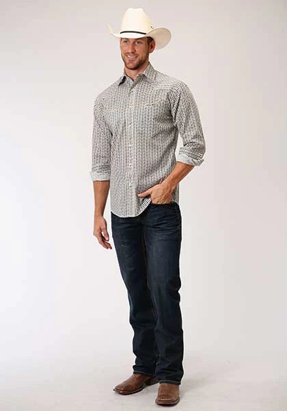 Roper 00251 Dark Ground (Gris) - Chemise Western Homme