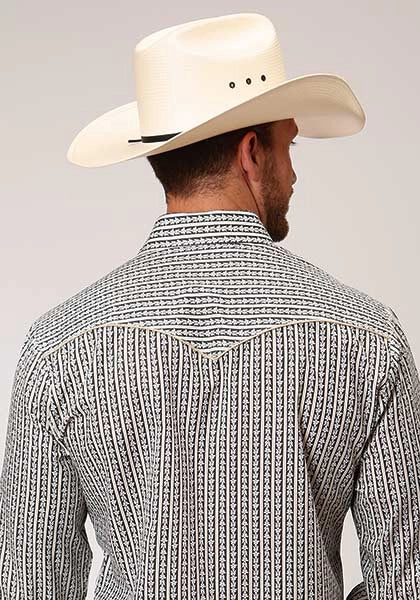 Roper 00251 Dark Ground (Gris) - Chemise Western Homme
