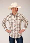 Roper 01633 Grande Chemise à Carreaux (Marron) - Chemise Western Homme