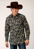 Chemise Western Homme - Roper 1720 Vintage Floral (Noir)