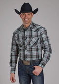 Chemise Western Roper 2105 à empiècements à carreaux (Gris) - Homme