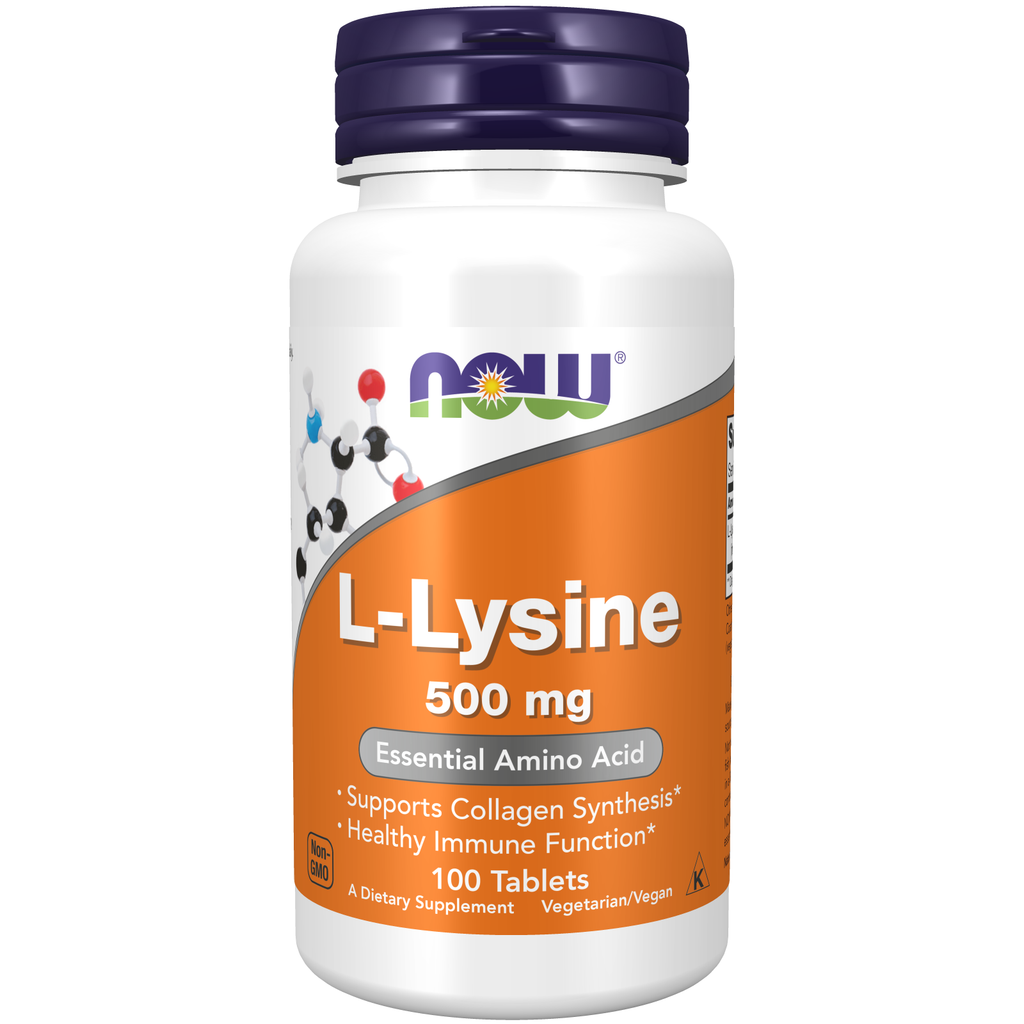 Now Foods L-Lysine 500 mg 100 Comprimés - 0100