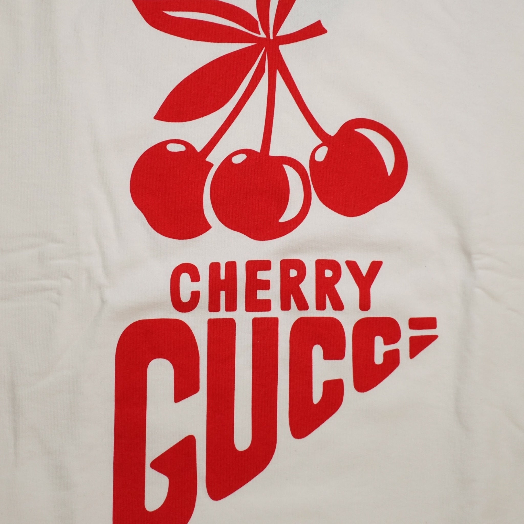 Sweat à capuche Gucci imprimé cerises blanc