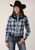 Chemise Western pour femme Roper 819 Fancy Applique (Bleue)