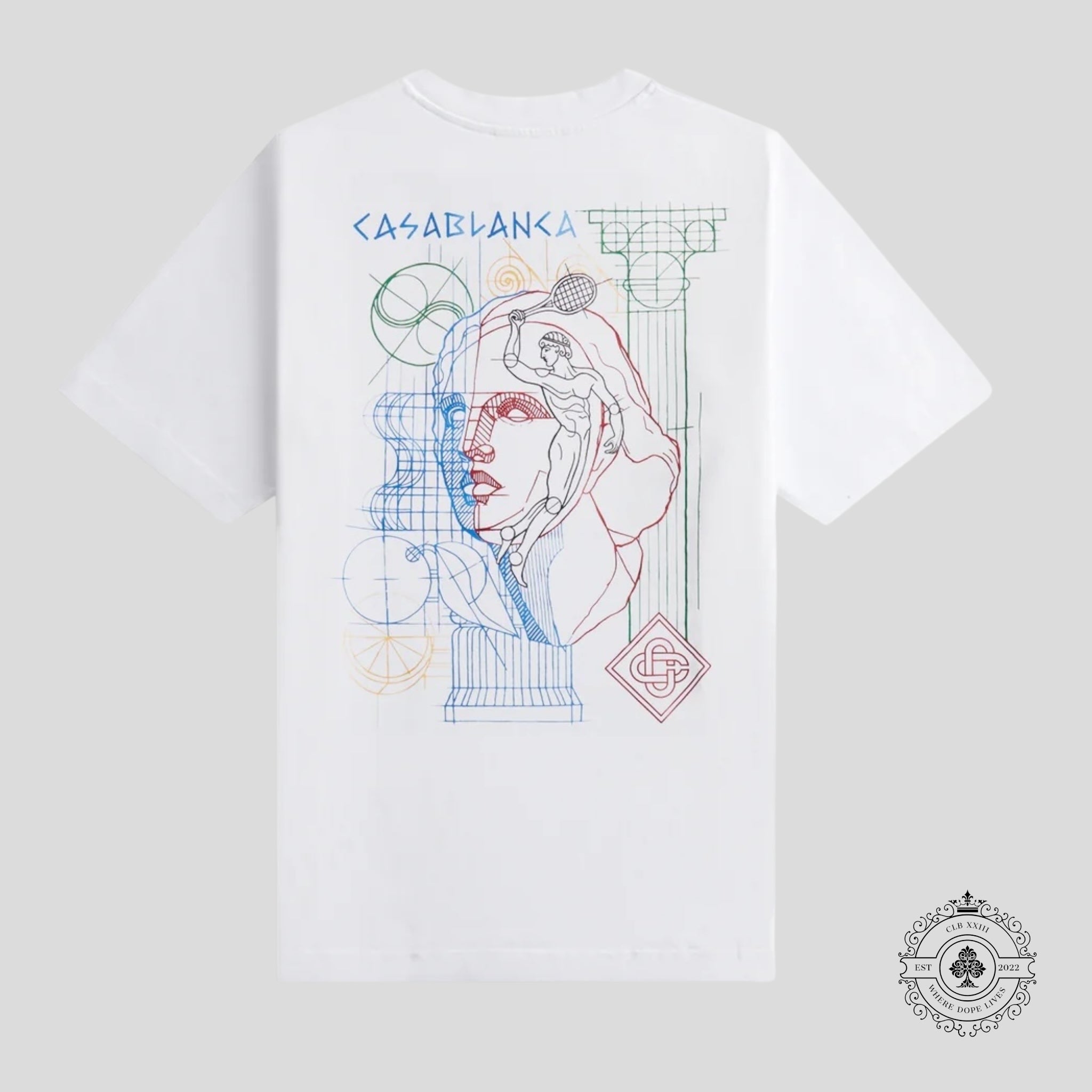 T-shirt imprimé Casablanca Drawing Lab blanc
