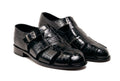C Collection Crocodile Sandal - Black