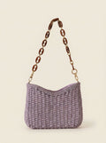 Sac bandoulière coloré en paille tressée