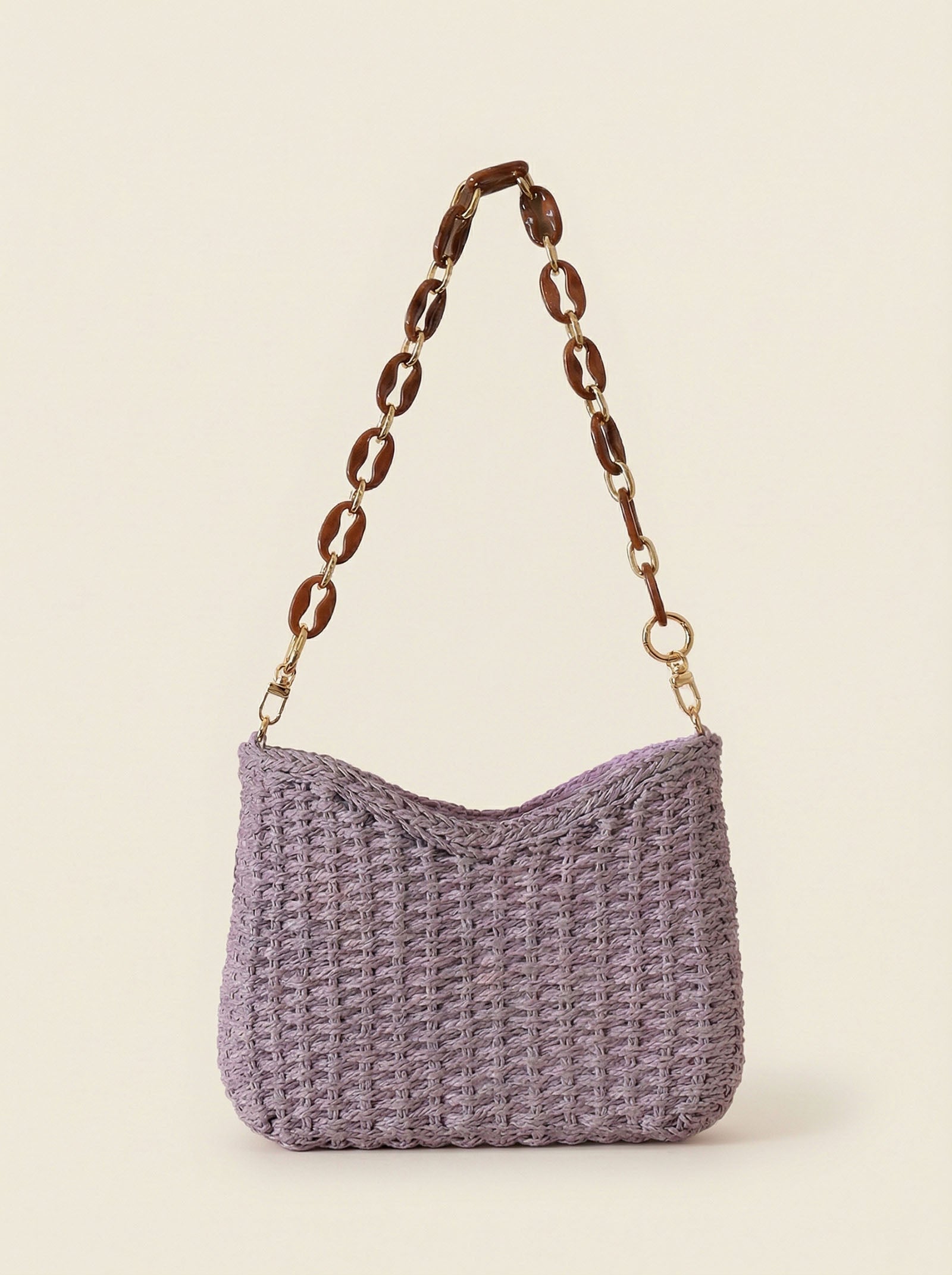 Sac bandoulière coloré en paille tressée