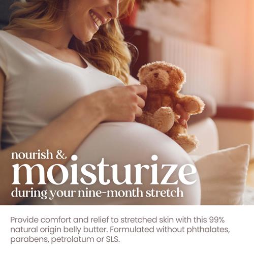 Burts Bees Mama Beurre Ventre Crème Anti-Vergetures Pour Grossesse, Masse Le Corps & Réduit L'Apparence Des Cicatrices, Soin De La Peau Du Ventre Pré-Natal & Post-Natal, Formule Riche En Beurre De Karité & Vitamine E, Pot De 184 g - Pac