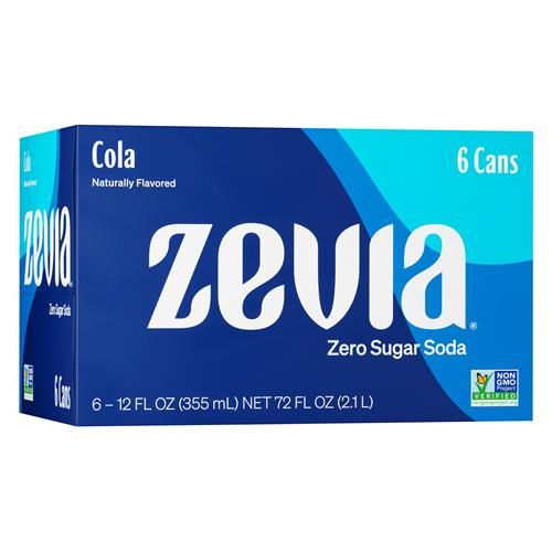 Boisson gazeuse Zevia Cola zéro calorie, canettes de 355 ml, paquet de 6