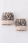 Bonnet léopard beige enfant/adulte