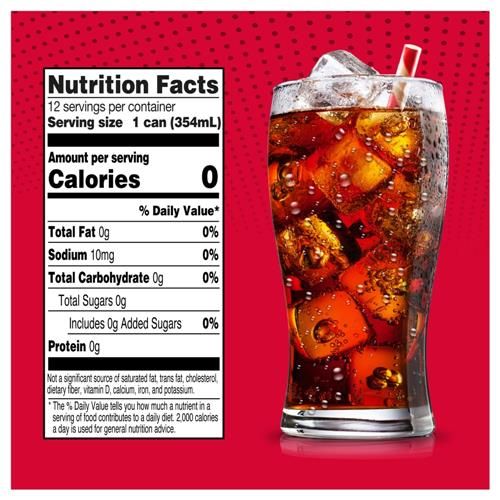 Big K Cola Zéro Sucre Zéro Calorie Boîte de 12 canettes / 355 ml