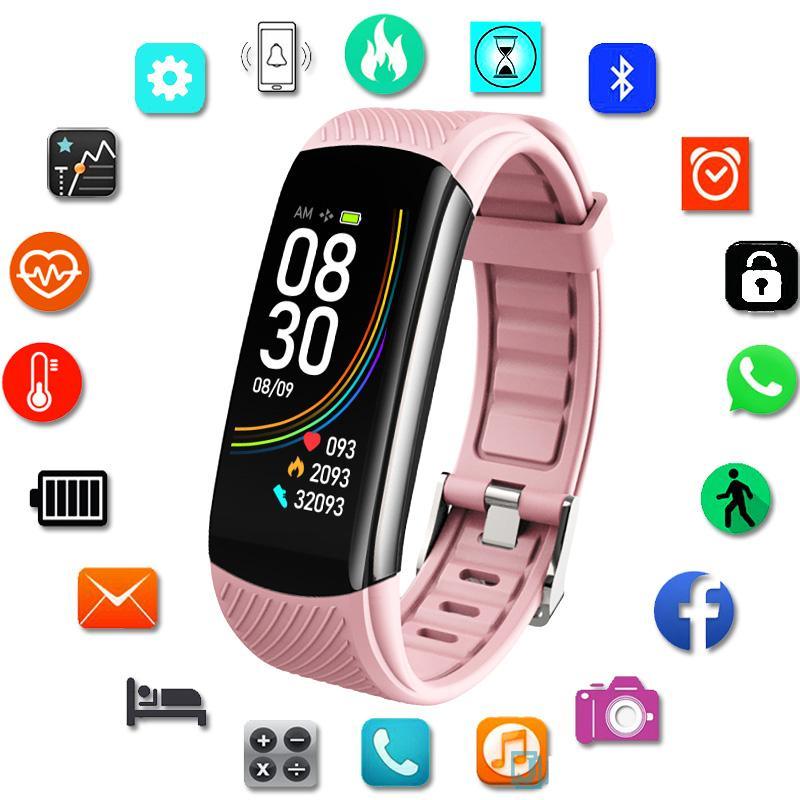 Montre connectée unisexe de luxe à la mode pour femmes et hommes, compatible avec les systèmes d'exploitation Android et iOS, avec suivi d'activité intelligent et protection étanche.