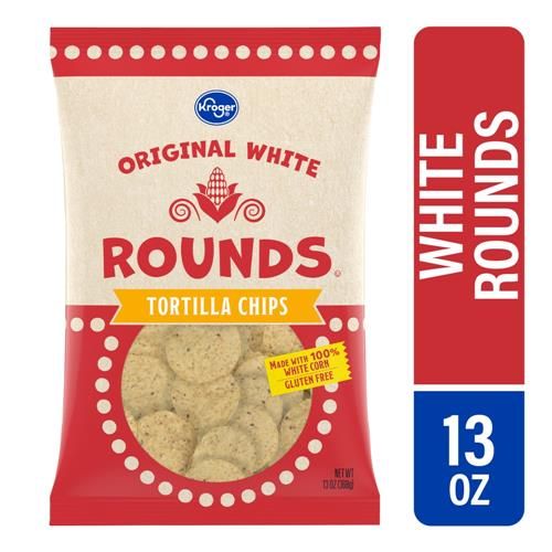 Kroger Croustilles de maïs blanc rondes 368 g