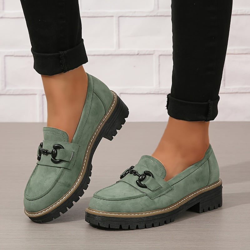 Mocassins Horsebit pour Femme – Élégants Mocassins Plats pour le Travail et le Quotidien