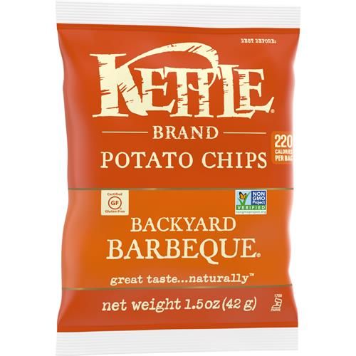 Kettle Brand Croustilles, Croustilles cuites à la marmite saveur barbecue, Sac de collation, 42 g