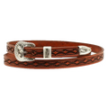 M & F Western Products Inc. Garniture de chapeau en cuir Twister Diamond Tooled Buckle Set