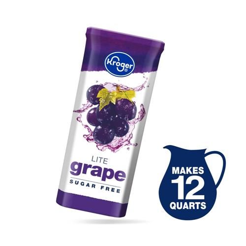 Kroger Lite Zéro Sucre Mélange pour Boisson Goût Raisin Sachets 6 sachets