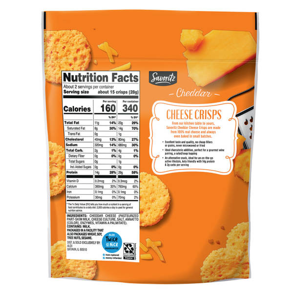 Savoritz Croustilles au Fromage Cheddar, 55 g