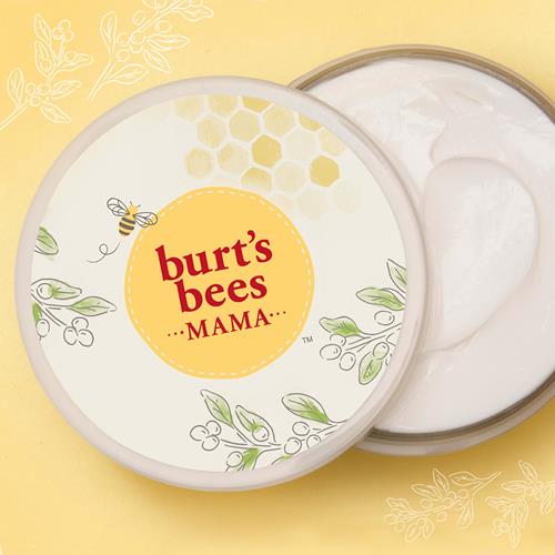 Burts Bees Mama Beurre Ventre Crème Anti-Vergetures Pour Grossesse, Masse Le Corps & Réduit L'Apparence Des Cicatrices, Soin De La Peau Du Ventre Pré-Natal & Post-Natal, Formule Riche En Beurre De Karité & Vitamine E, Pot De 184 g - Pac