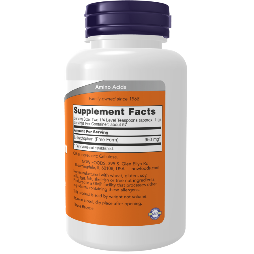 Now Foods L-Tryptophane en Poudre 57 g - 0263